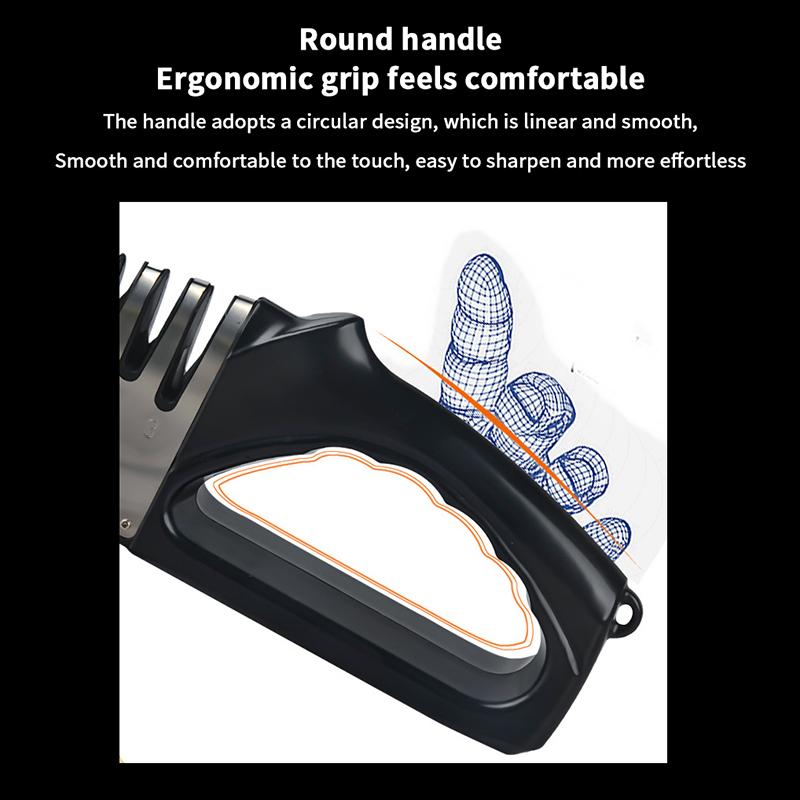 Ořezávače nožů, 4 v 1 Profesionální kuchařské kuchyňské doplňky na nože, Nástroj na ostření kuchyňských čepelí a nůžek