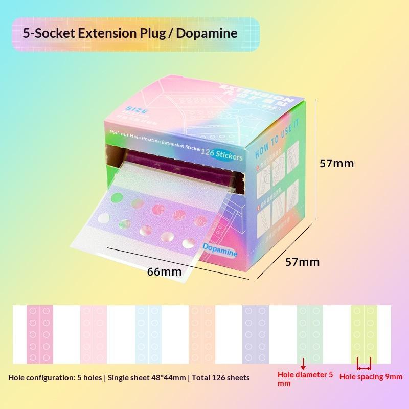 Pearl Loose Leaf Hole Guard Stickers Self-Adhesive Waterproof Perfect for Planner Scrapbooking Binder Notebook School Office Use