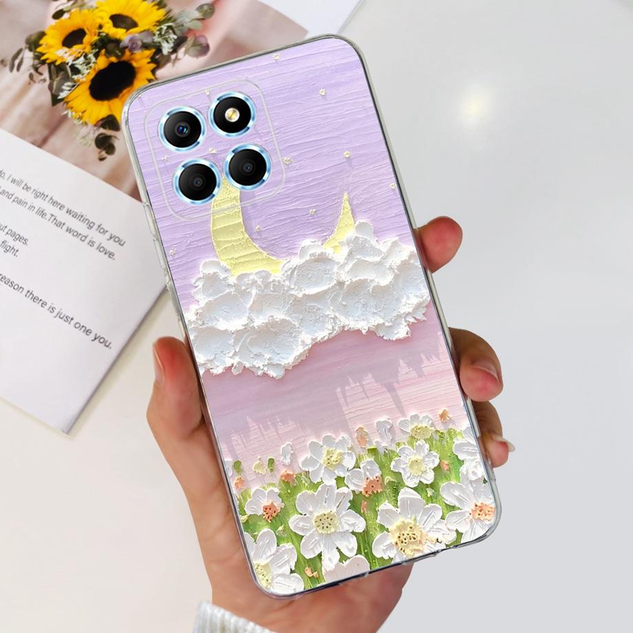 

For Huawei Honor X6a X6s X6 4G Case Cover Jelly Luxury Transparent Back Cover Honor X8 5G Soft Silicone Cover 26 Letter Pattern Honor X8 5G
