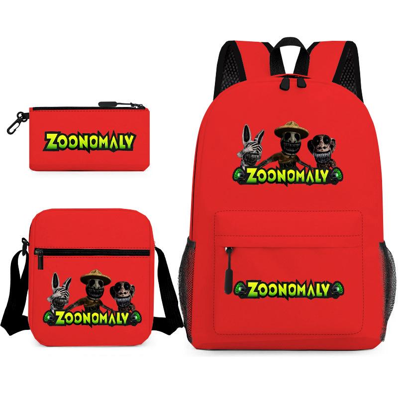 Deformed Zoo Surrounding Primary School Students Schoolbag Trend Starry Sky Backpack Leisure Three-piece Set