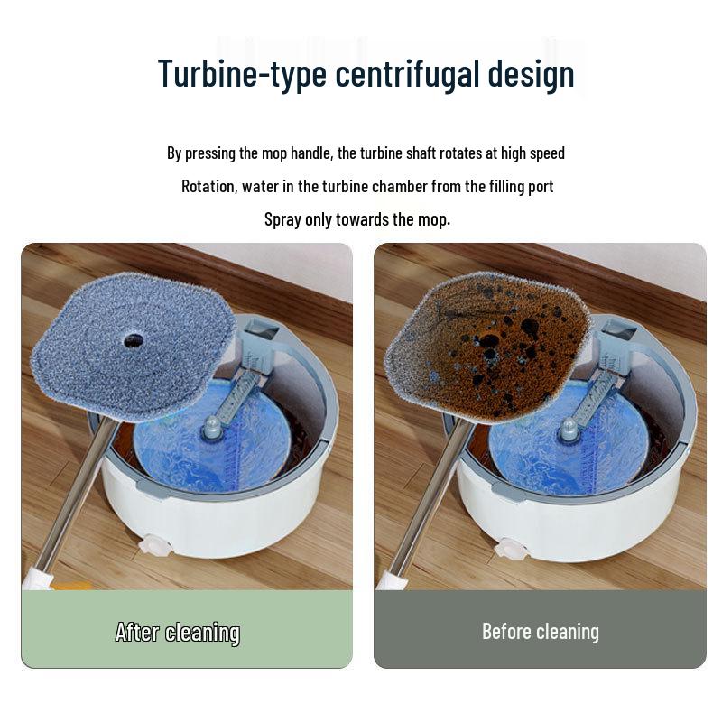 Hands-Free Spin Mop & Bucket Set for Clean & Dirty Water Separation