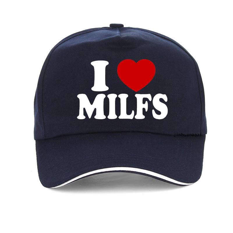 I Love MILFS I Heart Hot Moms Print baseball cap Casual Unisex Women hat adjustable summer Trucker hats gorras