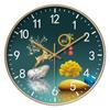 14-inch 35cm Chinese Style Home and Wealthy Wall Clock Home Living Room Dining Room Mute Wall Clock Table