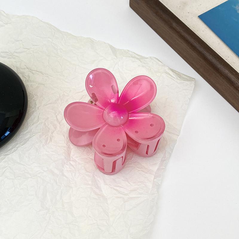 Egg Flower Hair Claw Clip for Women Korean Solid Color Flower Grab Clip Simple Fashion Shark Clip Girl Hair Accessories