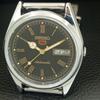 JAPAN VINTAGE REFURBISHED SEIKO 5 AUTOMATIC 6309A MENS BLACK WATCH a442147-4