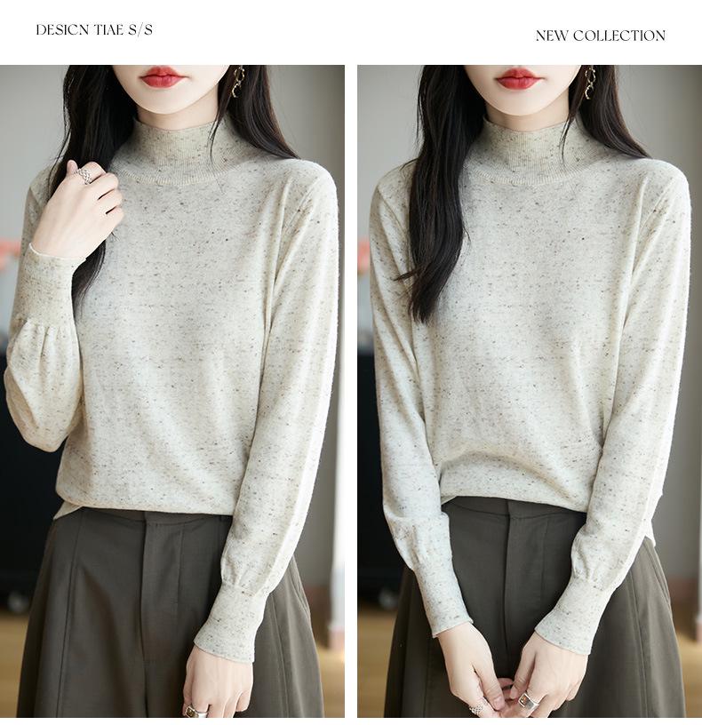 High-Neck Women's Slim-Fit Sweater: Soft, Comfortable, and Versatile for Autumn and Winter
