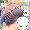 Hair Band Unisex Adjustable Metal Wavy Style Band Hoop Clips for Man