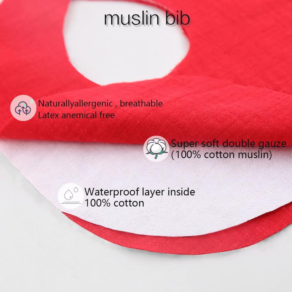 3 Teile/satz Solide Musselin Baumwolle Bambus Baby Lätzchen Quaste Spitze Junge Mädchen Fütterung Sabbern Speichel Handtuch Spucktuch Einstellbar Infant Schal