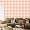 Wallpaper Fabric Pattern Cream, Peach and White 50x1000