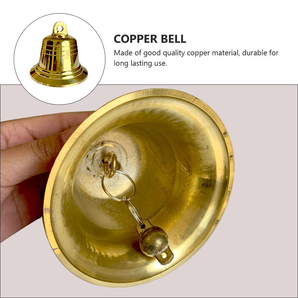 Copper Bell Pendant 1.5 Inch Vintage Metal Craft Hanging naments Decorative Doorbell Wind Chime Home Bedroom Living Room