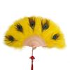 Handheld Peacock Feather Fan With Tassel Feather Dance Fan Folding Hand Fan  Home Decoration