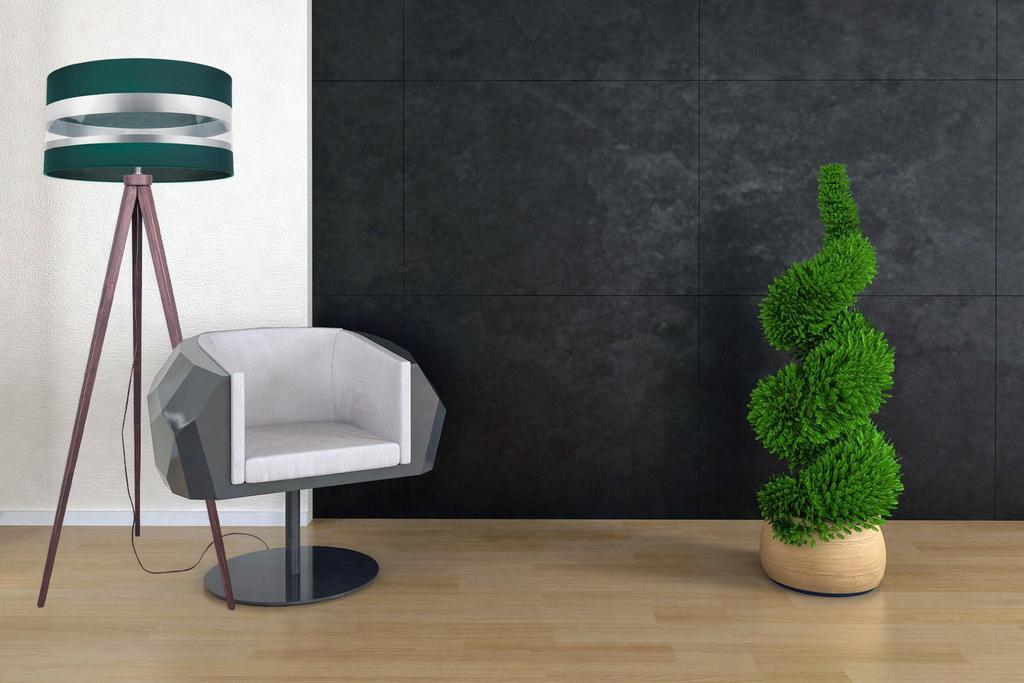 MODERN TRIPOD FLOOR LAMP CHROME LED LAMPSHADE