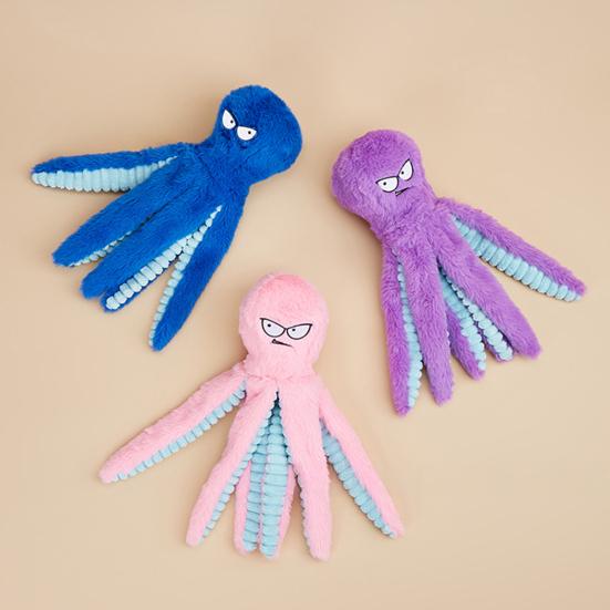 Dog Plush Octopus Toy Interactive Chew Toy Bite Resistant Sound Puppy Squeaky Octopus Rattle Pet Supplies