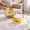 Cute Glass Chicken Shaped Storage Jar Smooth Color Decorative Hen on Nest Candy Dish with Lid Thickening Hen Candy Dish Home