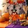 Festlicher Halloween-Schmuck Hexe Puppe mit Besen, Kleine Hängende Figur Partydekorationen Tüllrock für Spukhaus, Türfenster Dekor