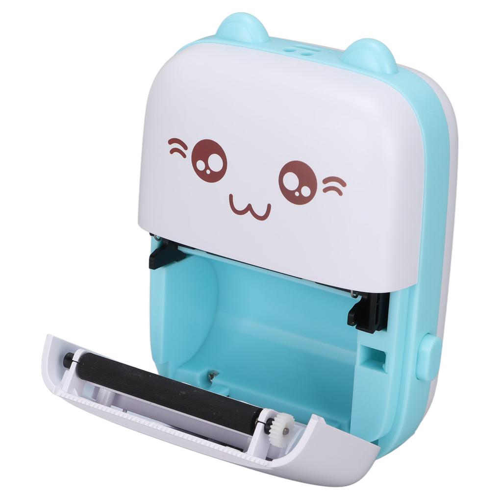 Mini-Drucker, tragbar, für Text, Bilder, Memos, Einkaufslisten, Etiketten, tintenloser Mini-Taschendrucker, Blau