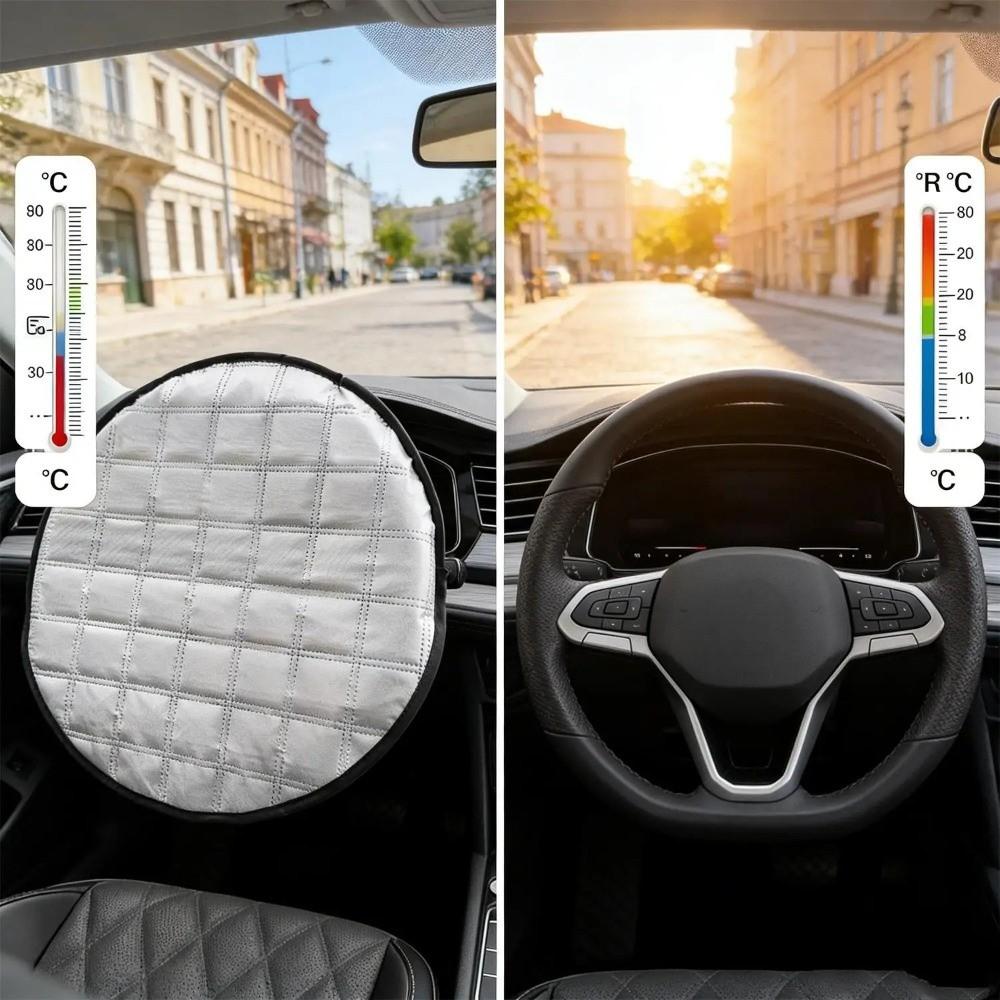 Universal Auto Steering Wheel Sheath Heat-Resistant Steering Wheel Sun Block  Summer Use