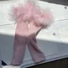 Punk Subculture Gloves Sleeves for Halloween Party Feathered Fingerless Gloves
