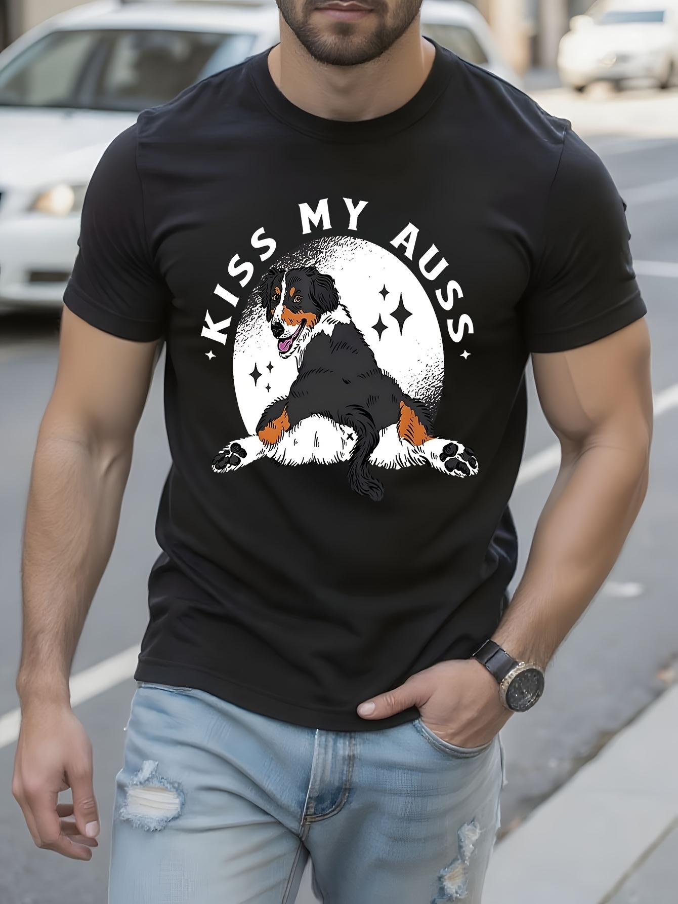 Kiss My Aussie Australian Shepherd Graphic Tshirt Graphic... XL