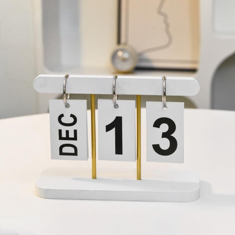 Creative Modern Simple Wooden Page Turning Calendar Decoration Office Students Home Desktop Study Desk Calendar Wooden Crafts.