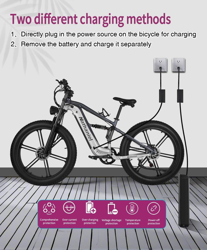 2026 Nuova E-Bike Nathaniel SYR09 2000W 48V 20Ah Ruote Grasse 26" Consegna Rapida UE
