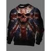 Round neck sweatshirt, fashionable men's top for spring and autumn, casual and versatile round neck sweatshirt, sportswear