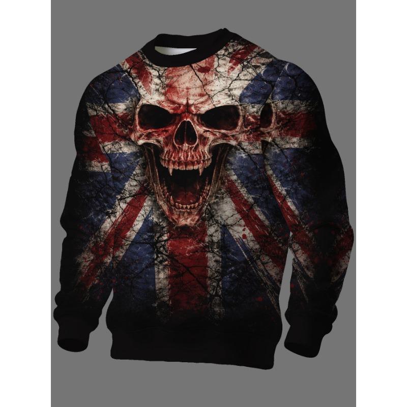 Round neck sweatshirt, fashionable men's top for spring and autumn, casual and versatile round neck sweatshirt, sportswear