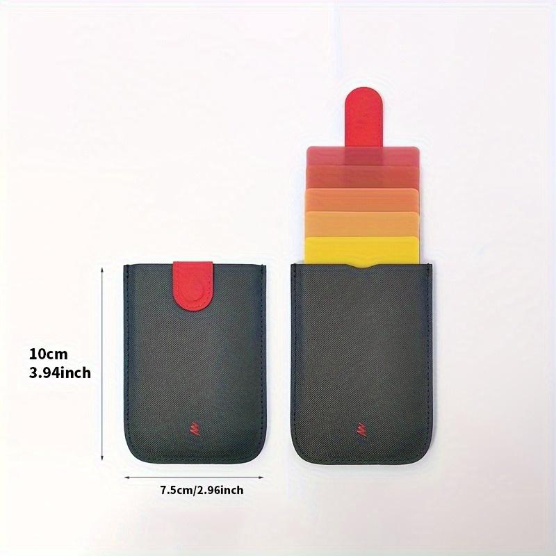 1PC color gradual change pull card bag laminated card bag ultra-thin practical small simple storage anti-degaussing compartment design