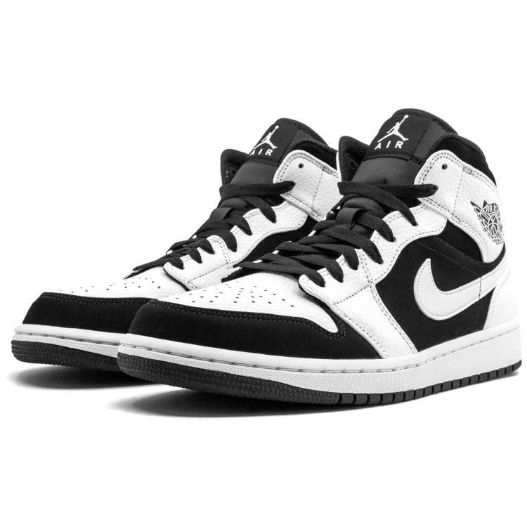 Jordan 1 Mid 'White Black' 554724-113