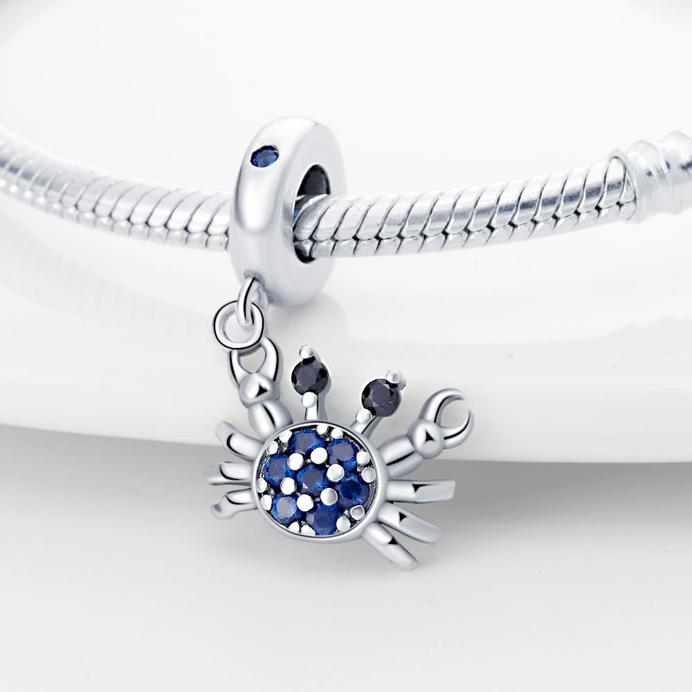 925 Silver Ocean Turtle Crab Mermaid Charms Beads Fit Original Bracelets S925 DIY Jewelry Gift Accessory