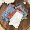 Herren-Boxerunterwäsche, mittelhoher Bund, U-konvexe Shorts, Slips, einfarbig, U-konvex, atmungsaktives Stoffhöschen