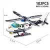 102 Stücke City Polizeihubschrauber Modell Bausteine Set Mit 1 Figur Steine Pädagogisches Spielzeug Für Kinder Jungen Geschenk
