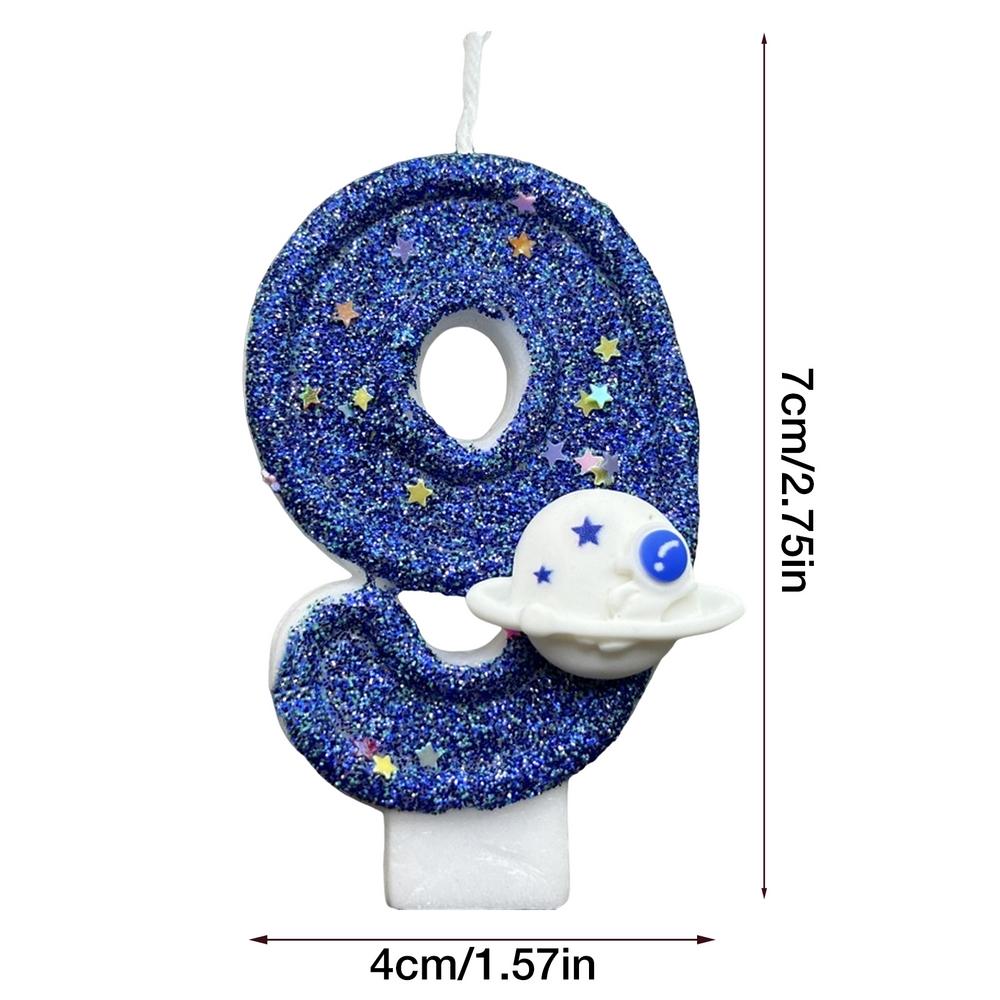 Birthday Candles For Cake Blue Space Planet Birthday Candles Party Supplies Cake Decoration Novelty Cake Topper Decorative