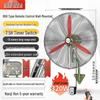 Nanji Ren Wall-Mounted Industrial Electric Fan with Remote Control, High Wind Power, Oscillating Head