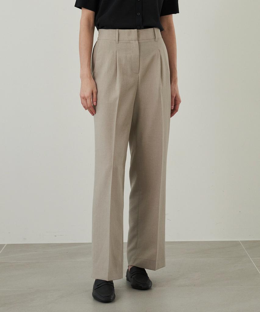 210EDIT Women'S Cool Silky Nen Pintuck Wide Slacks _Ze2Pt520_Sbe