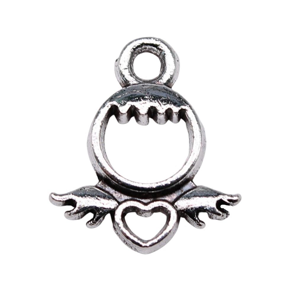 

Open Wing Charms Multi Color Alloy Pendants For Angel Themed Handmade Jewelry Supplies A41-20pcs-13x12mm
