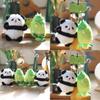 Panda Plush Bamboo Toy Keychain Stuffed Animal Backpack Decor For Teens Girls