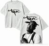 2026 Neues Tupac Shakur Fan-Themen Unisex Übergröße Langarm Hochwertiges Küsten-Streetwear-Stil T-Shirt