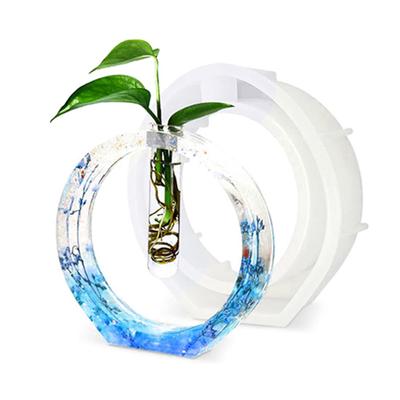 Gewölbte Herz Hydrokultur Pflanze Form Reagenzglas Vase Silikon Form Gips Zement Harz Formen Blume Anordnung Dekor