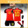 Belgien 2022 Weltmeisterschaft Fußballtrikot Deb Bruyne 7 Und Lukaku 9 Polyesterfasermaterial