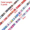 Decorative 6mm Round Jewelry Making Cords Colorful Ethnic Style Handmade Crafts Ribbon Multi-Color Cotton Cords Clothing Sewing