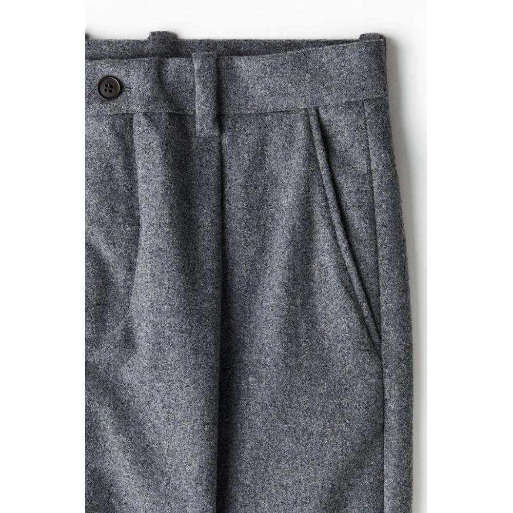 H M Felted Pants Regular Fit Grey