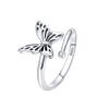 Adjustable Sterling Butterfly Ring Women Men Vintage Geometric Animal Jewelry 2025 Collection