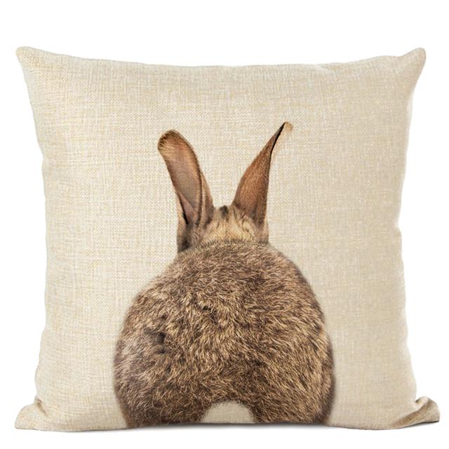 Cute Baby Animals Cushion Cover Home Decor Bunny Donkey Fox Decorative Pillows Pillow Case Baby Room Decoration