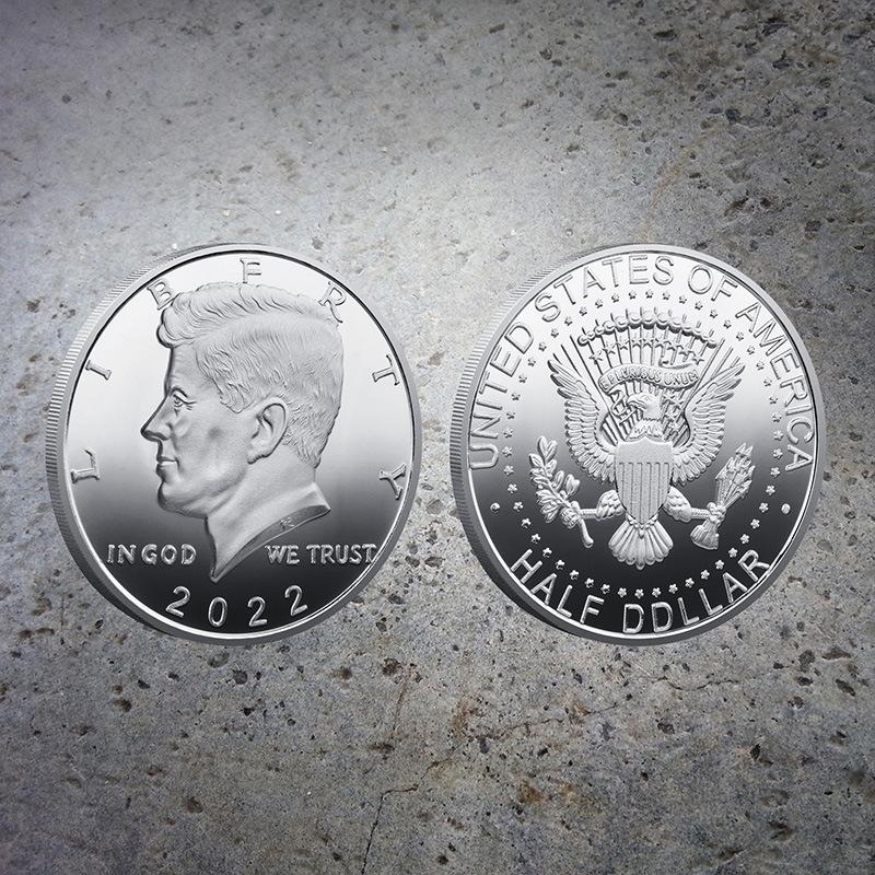 

Kennedy commemorative coin, European and American metal commemorative medal, libfrty, Commemorative Coin of US Leaders, 2022 срібний