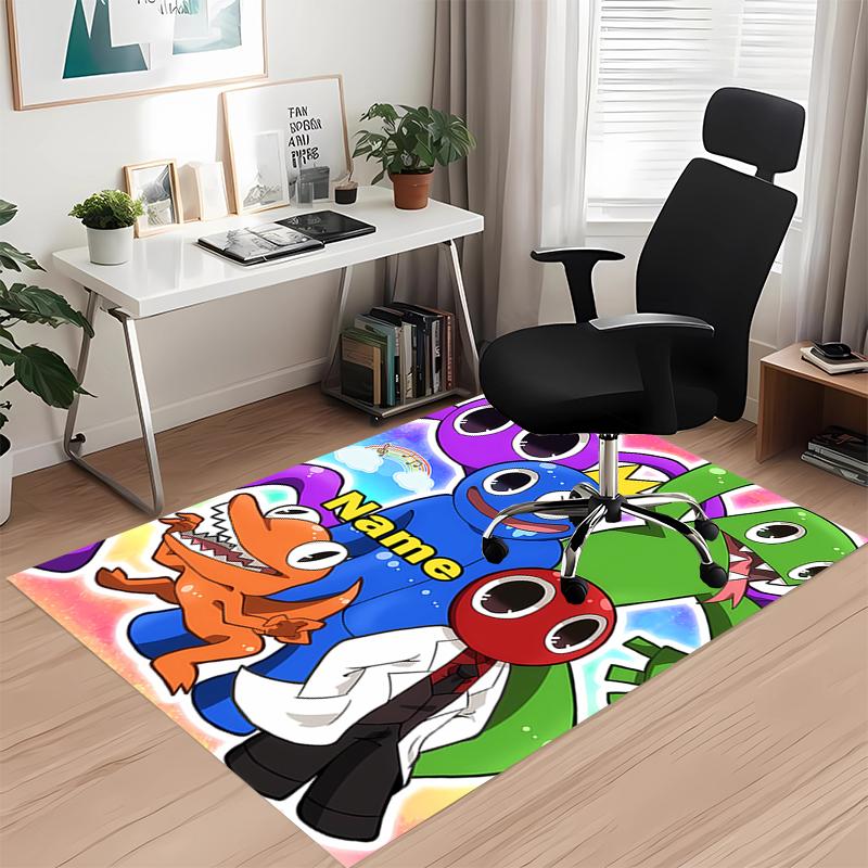 Benutzerdefinierter Teppich mit Regenbogenfreunde-Aufdruck, für Bürostuhl Wohnzimmer Schlafzimmer Küchenraum Dekoration Geschenke.
