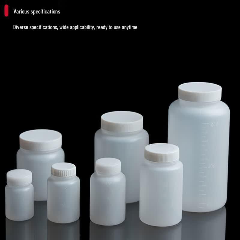 Masfu Wide-Mouth PE Plastic Reagent Sample Bottles