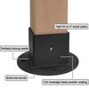 2pcs Rust Resistant Pergola Post Bracket 2X2 Square Durable Fence Pole Flange Base Sturdy Metal Constructio Heavy Duty