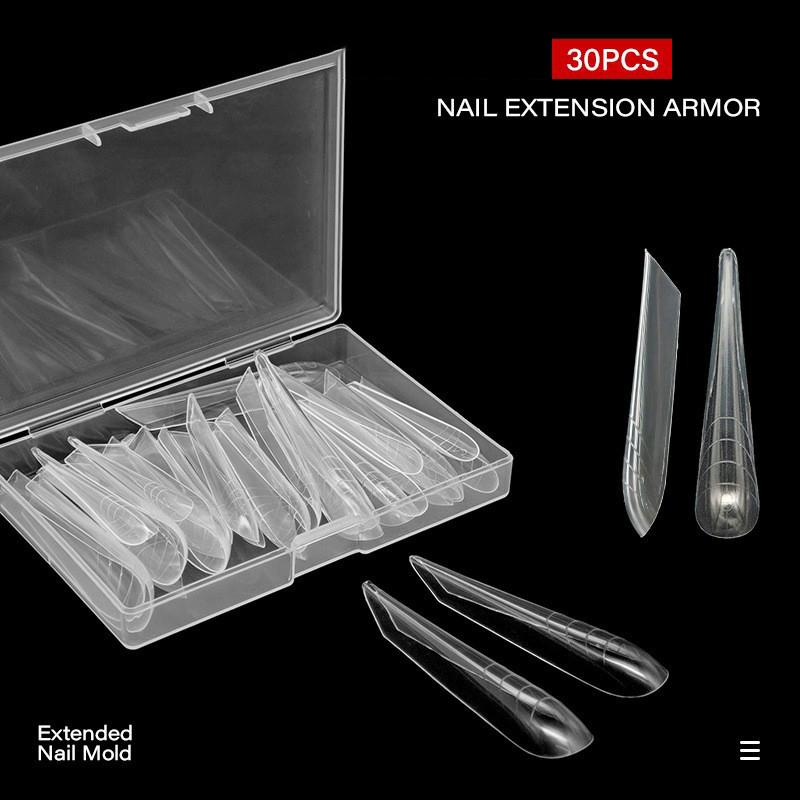 30/150Pcs/Box Mechanical Dragon Claw Nail Forms For Extension Gel Nail Molds Nail Extension Forms For Building Gel Manicure