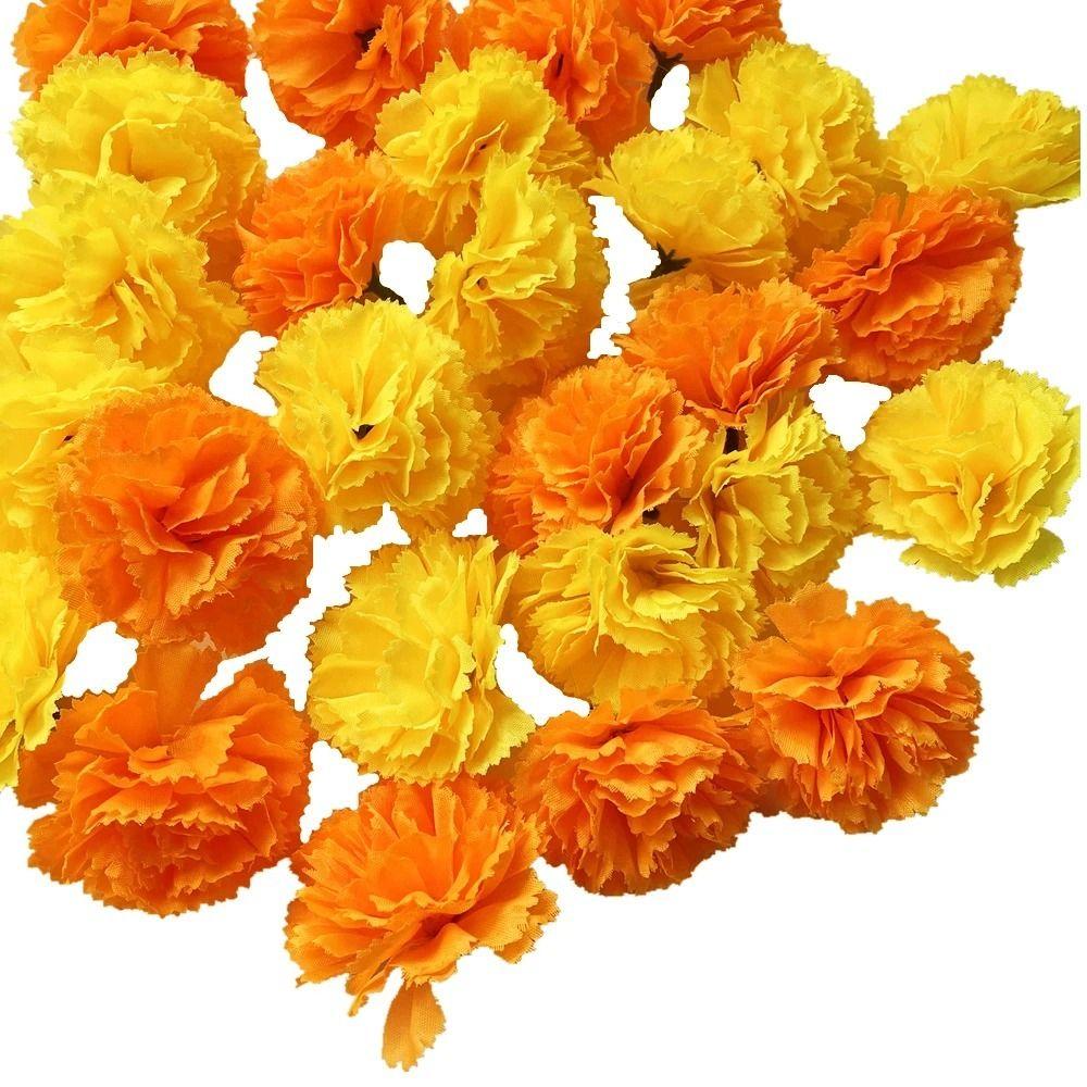 10Pcs Carnation Fake Flower Heads Colorful Artificial Mexico Flowers Mother's Day
